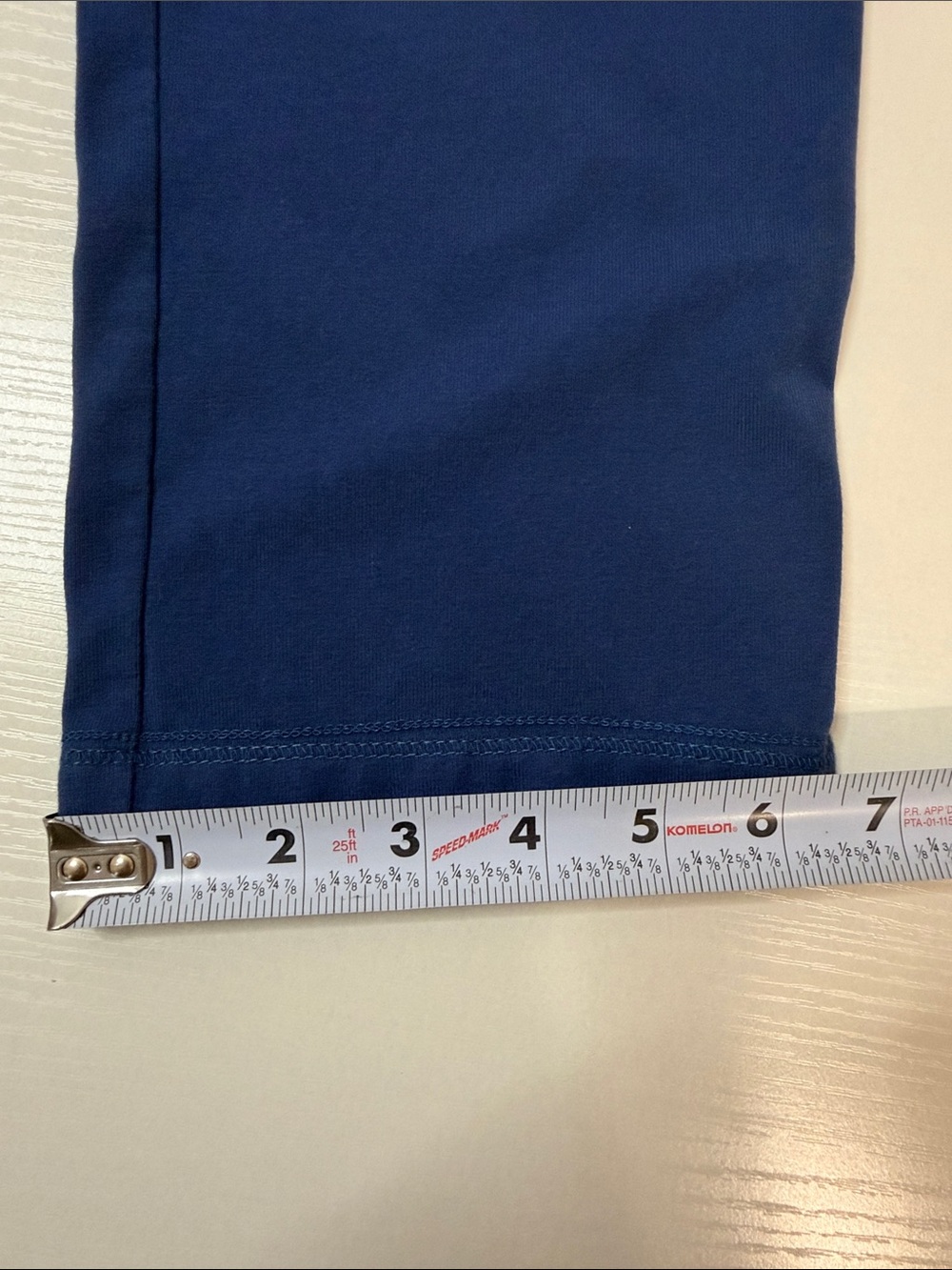 Abercrombie and Fitch Y2K Blue & White Fold Over Waistband Cropped Leggings - Picture 16 of 16